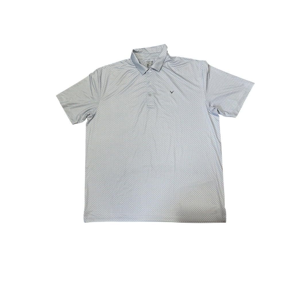 Callaway Golf Polo Shirt‎ Moisture Wicking Short Sleeve Geometric Print XL